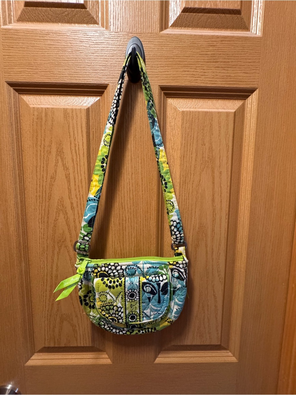 Vera Bradley Lime Green Multi Floral Crossbody Bag